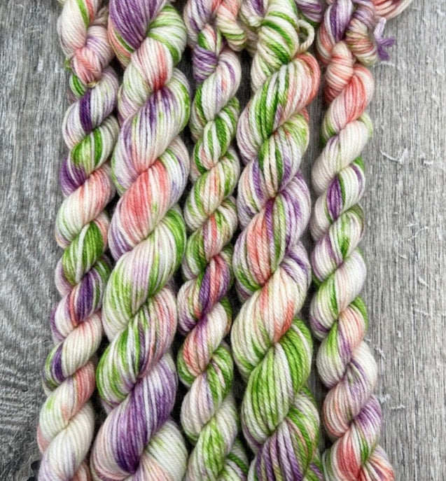 Lavender Garden 4 Ply or DK Yarn 20g - 10g Mini Skein M29 image 2