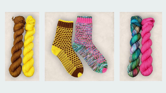 Sock Note 04 - Sock Knitting Idea – Semi-Solid vs Variegated Yarn