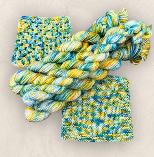 Ocean Gold - 4 Ply, or DK Yarn 20g - 10g Mini Skein M23 image 0