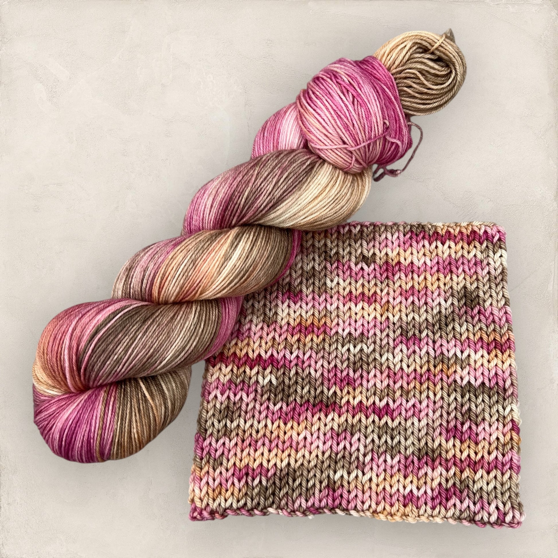 Berry Mocha 4 Ply Sock Yarn - Fingering Weight image 3