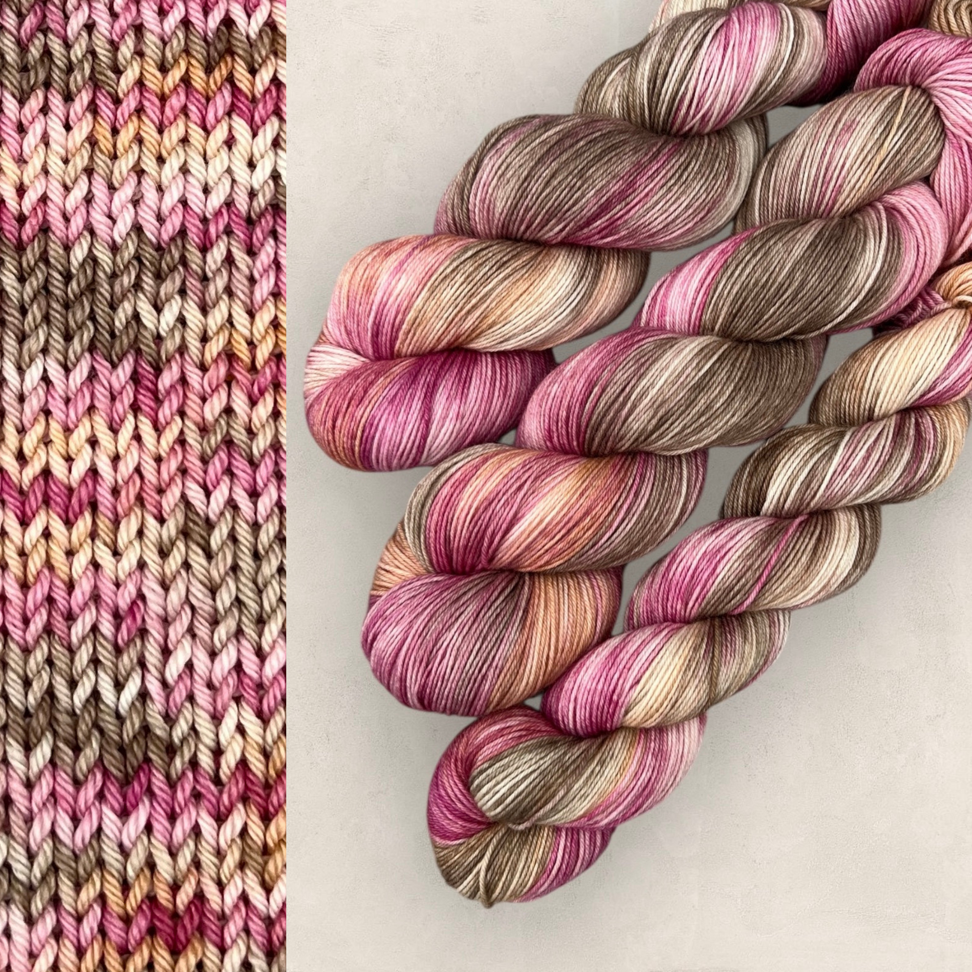 Berry Mocha 4 Ply Sock Yarn - Fingering Weight image 0