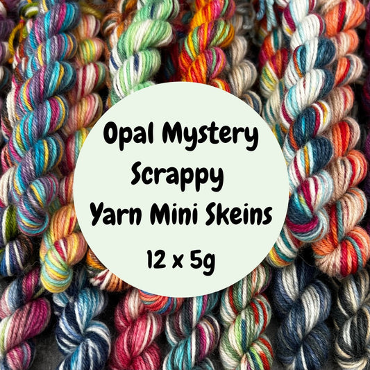 OPAL 12 X 5g Mini Skeins Mix Colour / Pattern Bundle Variegated