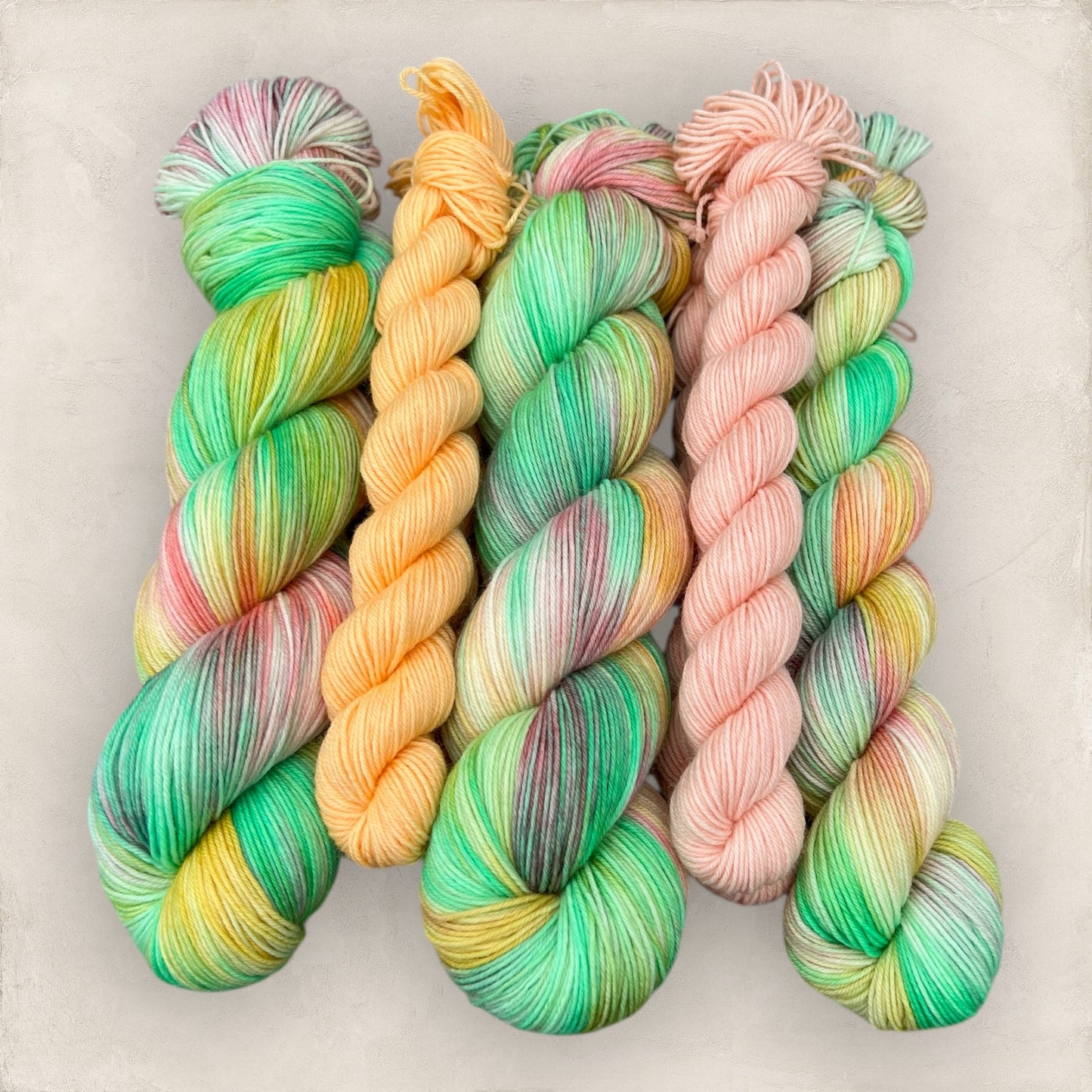 Minty Morning Hand Dyed Yarn Sock Set 4Ply