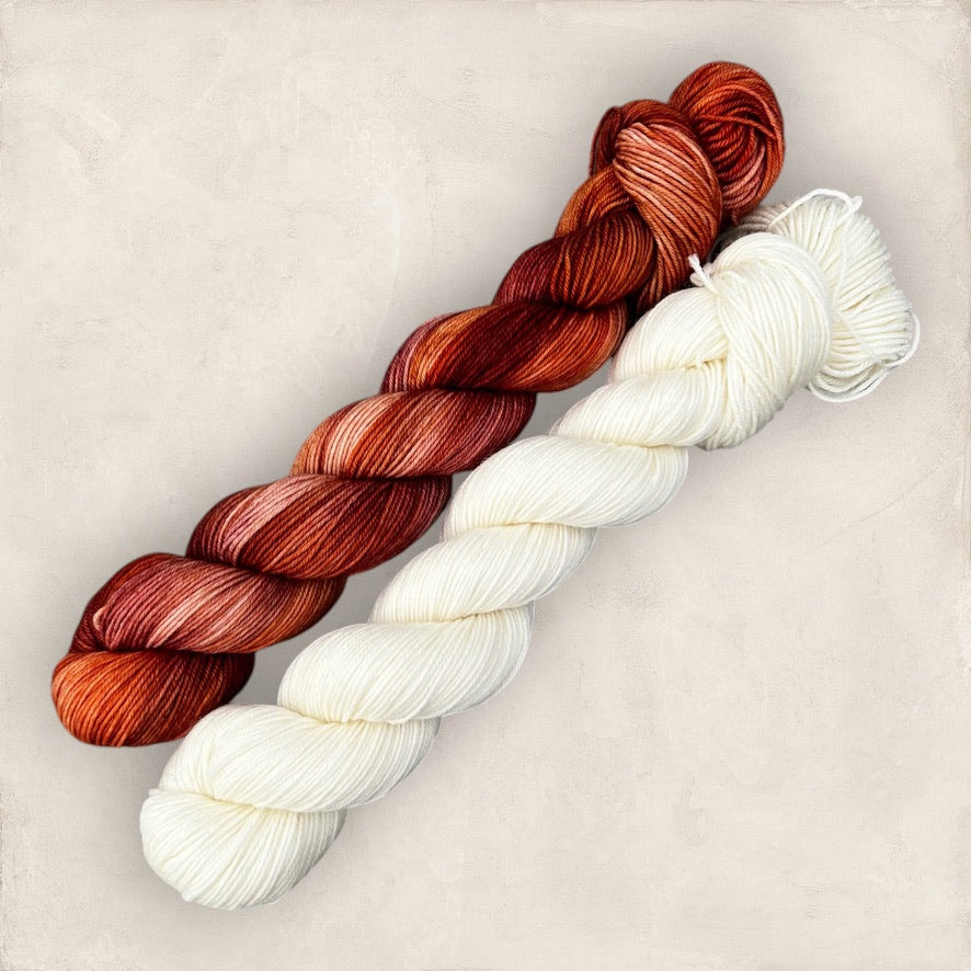 Harvest Flame set 2 x 50g or 100g Skeins 4ply / Sock Yarn