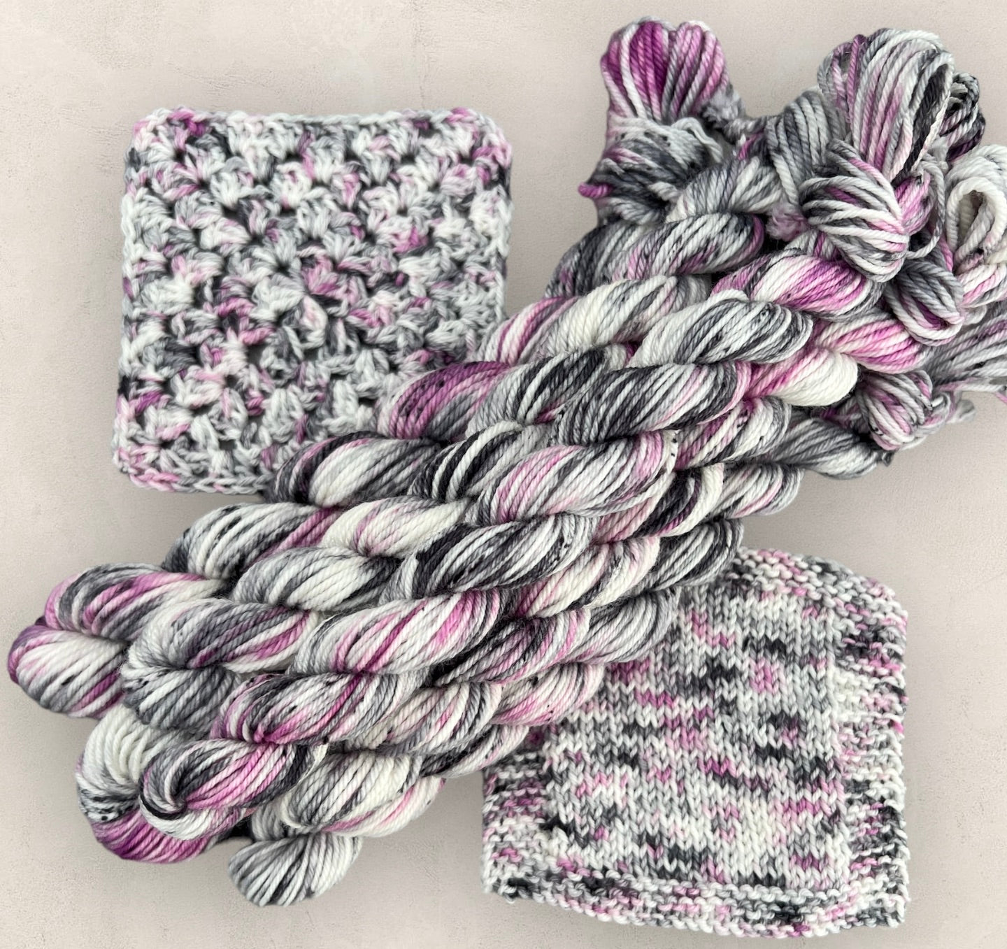 Pink Mist 4 Ply or DK Yarn 20g - 10g Mini Skein M81 image 0