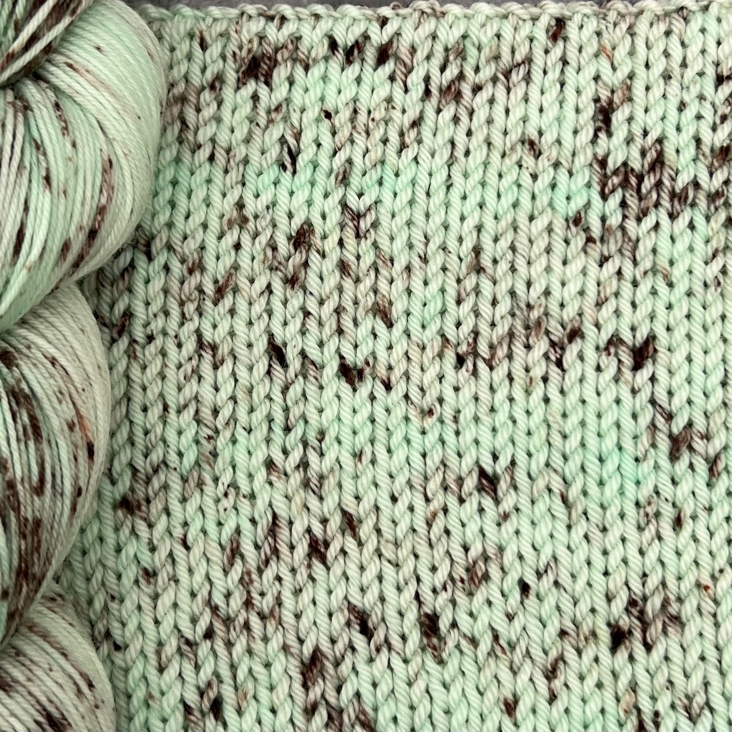 Mint Choc Chip DK Hand Dyed Yarn - Double Knitting image 1