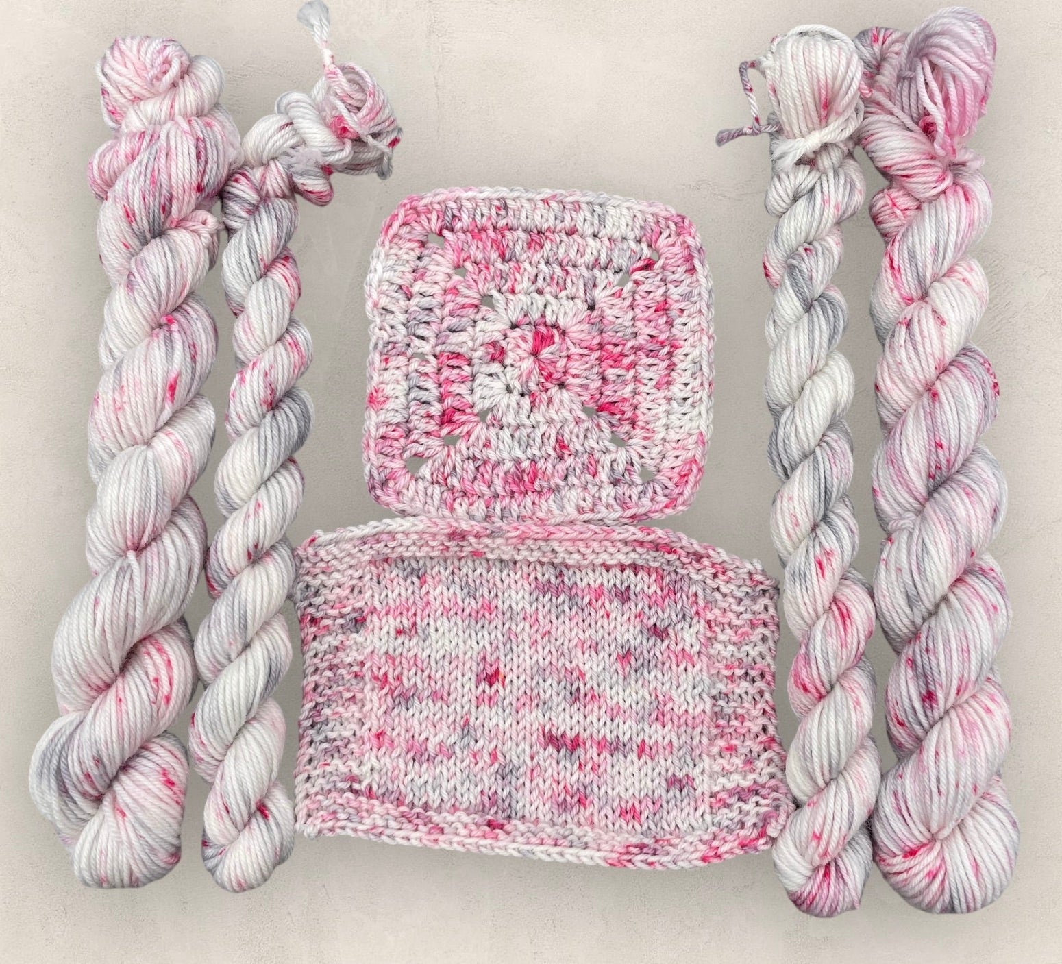 Rose Mist 4 Ply or DK Yarn 20g - 10g Mini Skein M01 image 2