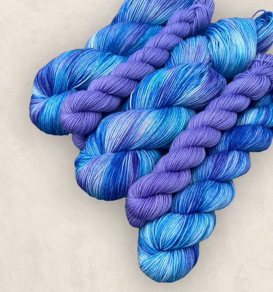 Hydrangea Sock Set Hand Dyed 4 Ply - Fingering Weight image 0