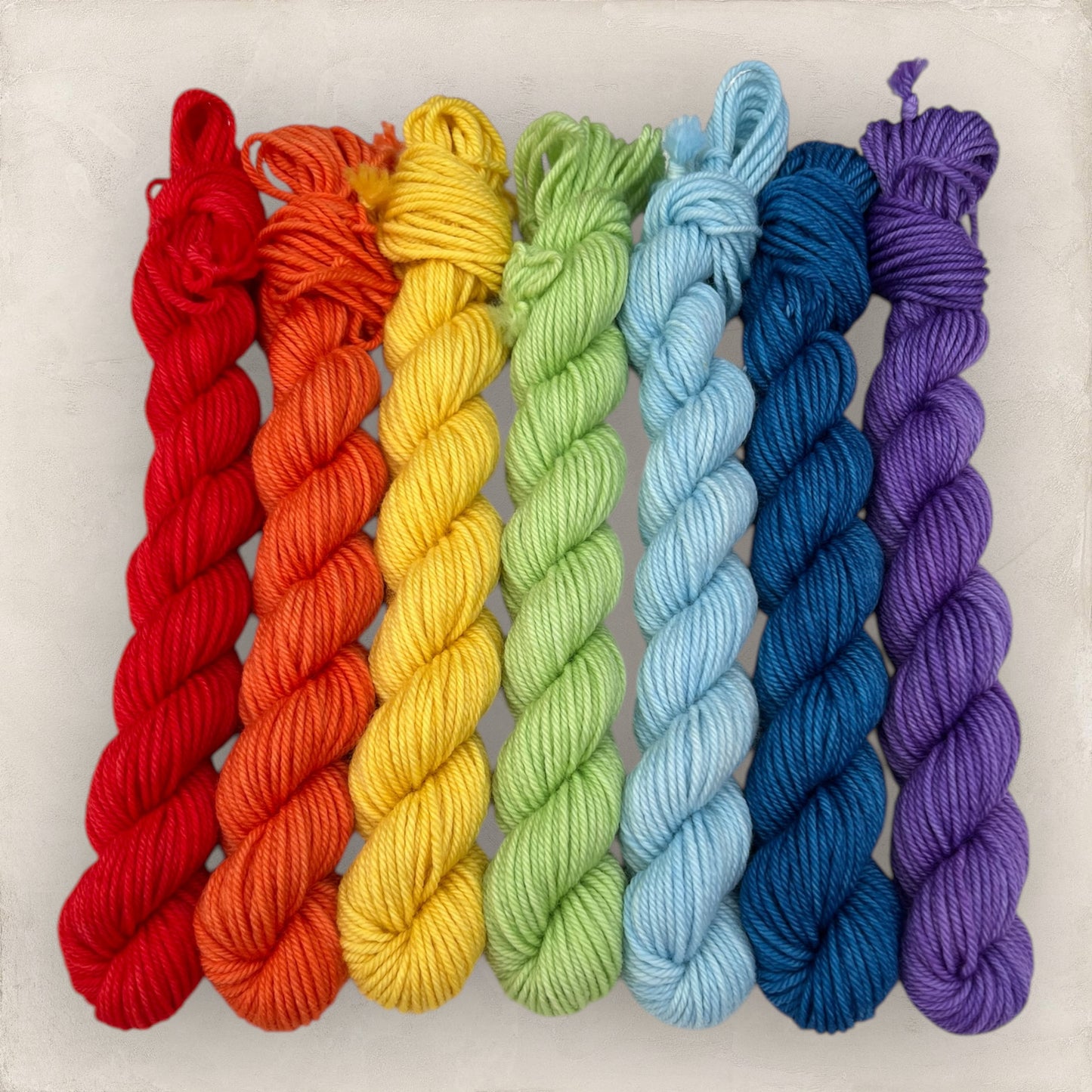 Rainbow Mini Skeins Set 7 x 20g 4 Ply / Sock - Fingering Weigh image 1