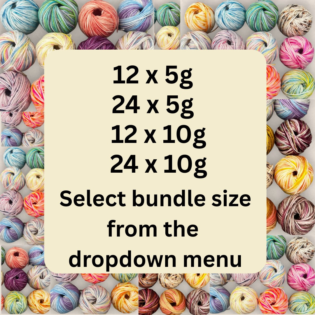 Mystery Mini Skein Balls 4Ply Sock Yarn Ready to Use Bundle