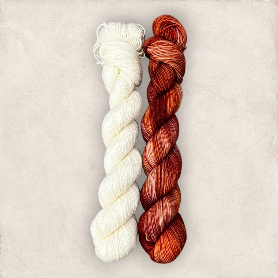 Harvest Flame set 2 x 50g or 100g Skeins 4ply / Sock Yarn