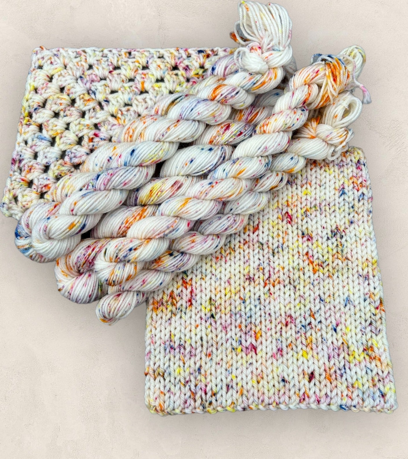 Rainbow Drops 4Ply, DK Yarn 20g - 10g Mini Skein M86 image 0