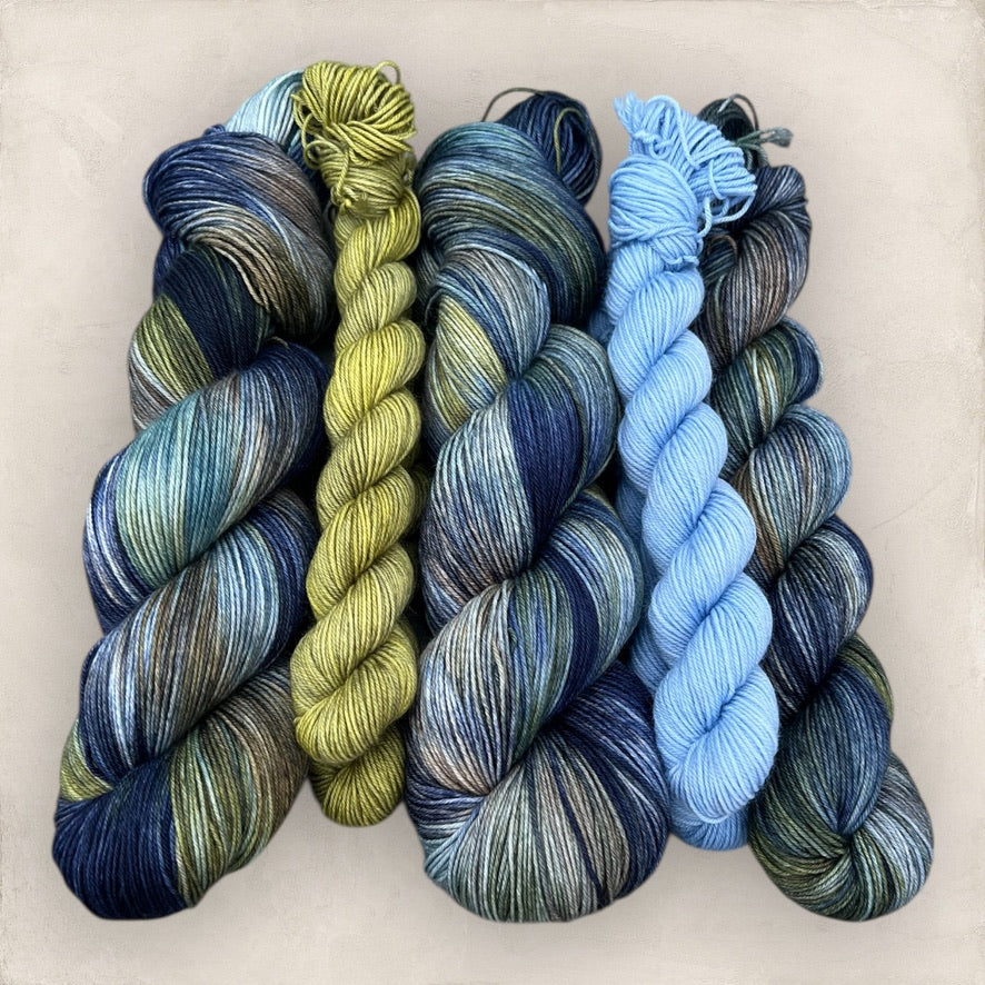 Deepwater Hand Dyed Yarn Sock Set 4Ply