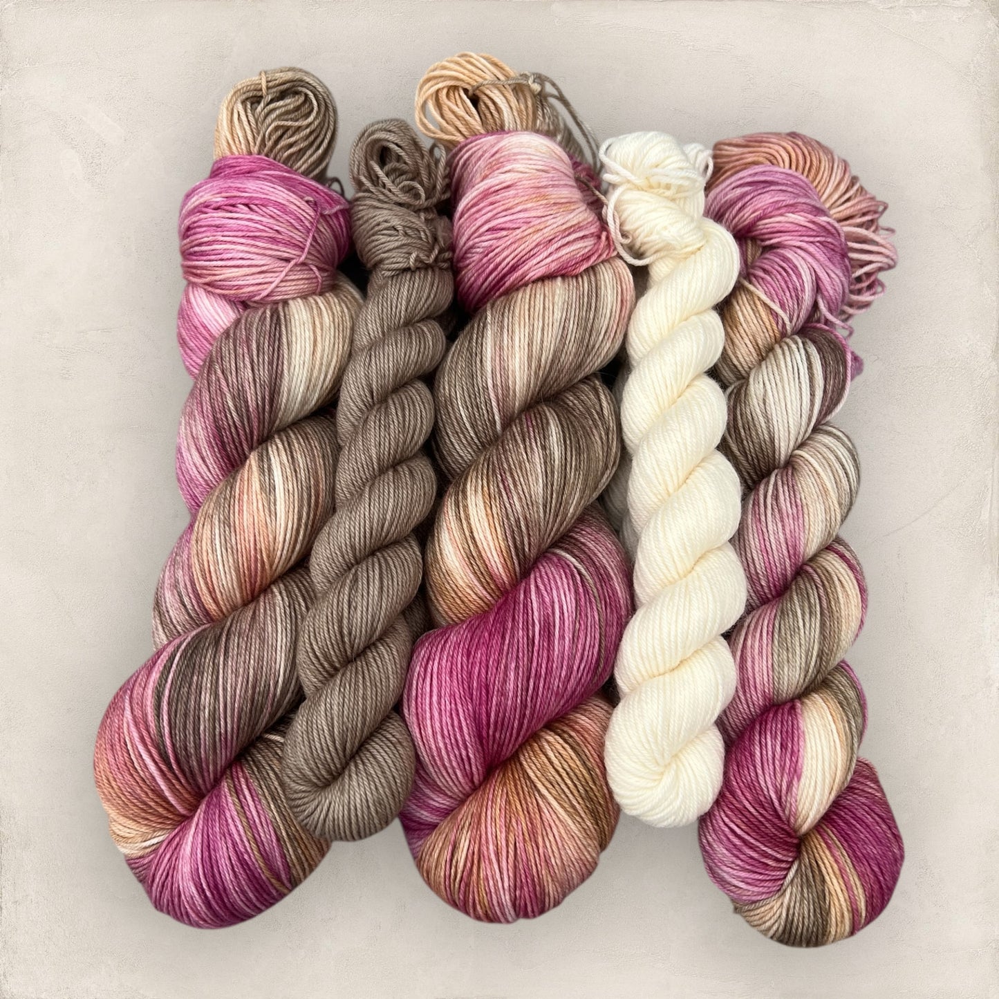 Berry Mocha Sock Set 4Ply Hand Dyed Yarn