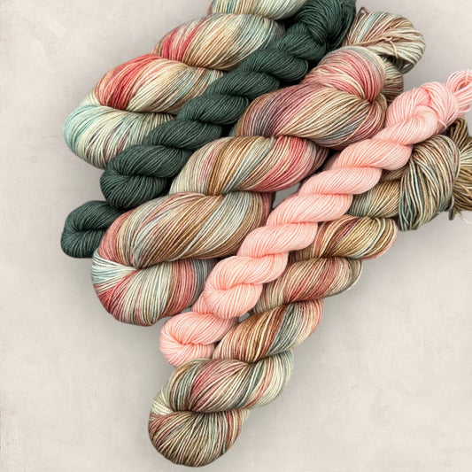 Vintage Charm Sock Set 4Ply Hand Dyed Yarn