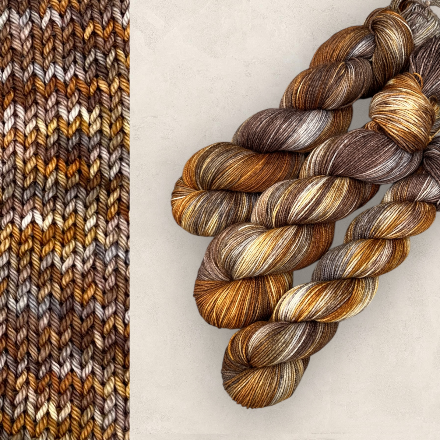 Golden Ash 4Ply Sock Hand Dyed Yarn