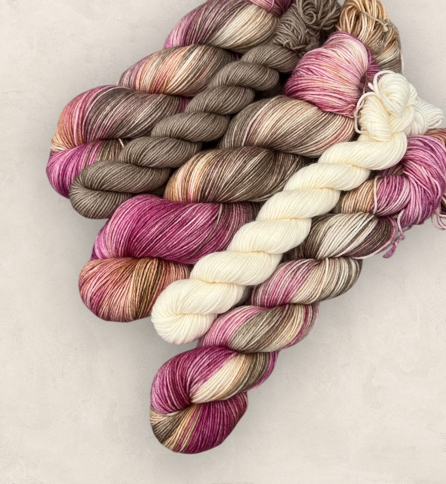 Berry Mocha Sock Set 4Ply Hand Dyed Yarn