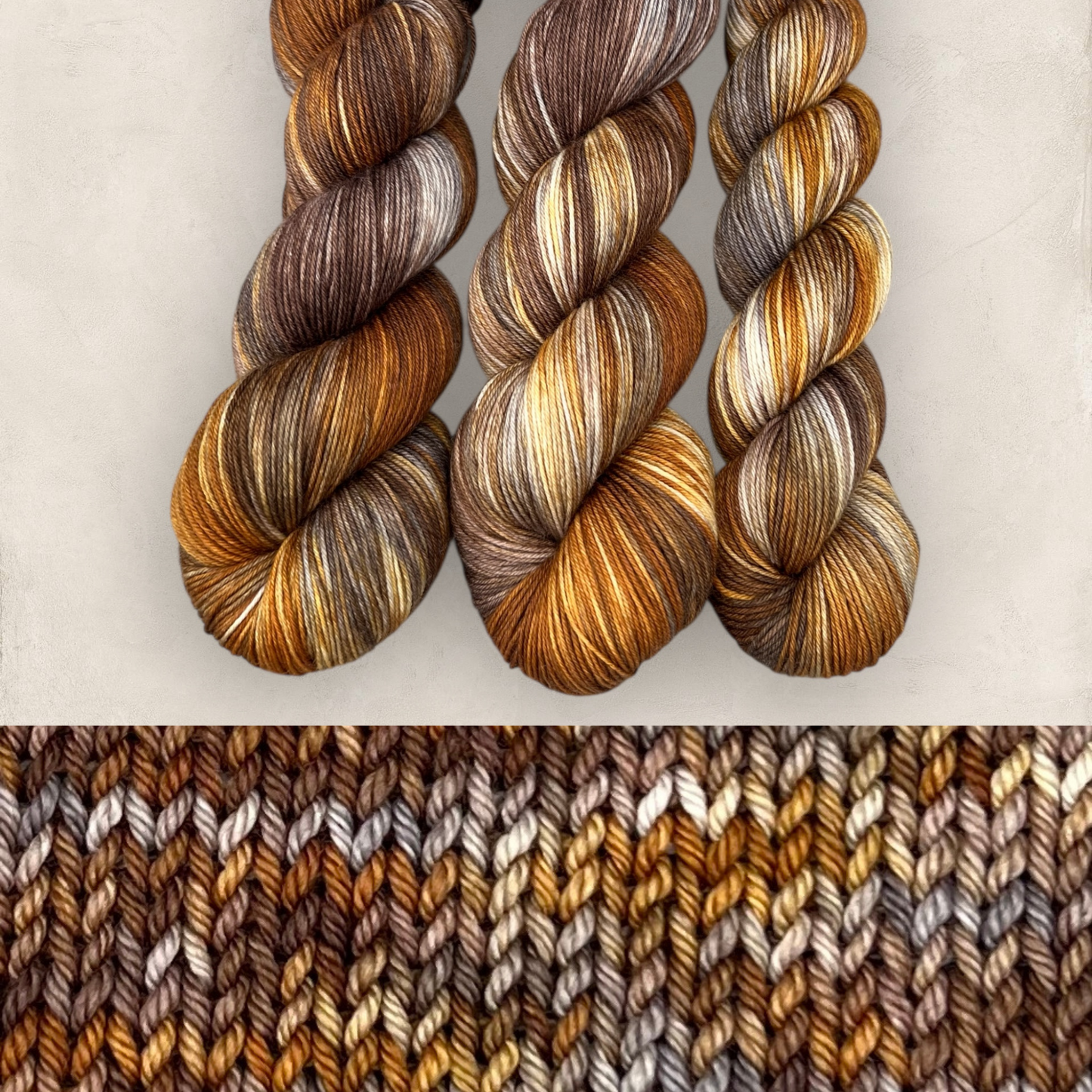 Golden Ash DK Hand Dyed Yarn - Double Knitting