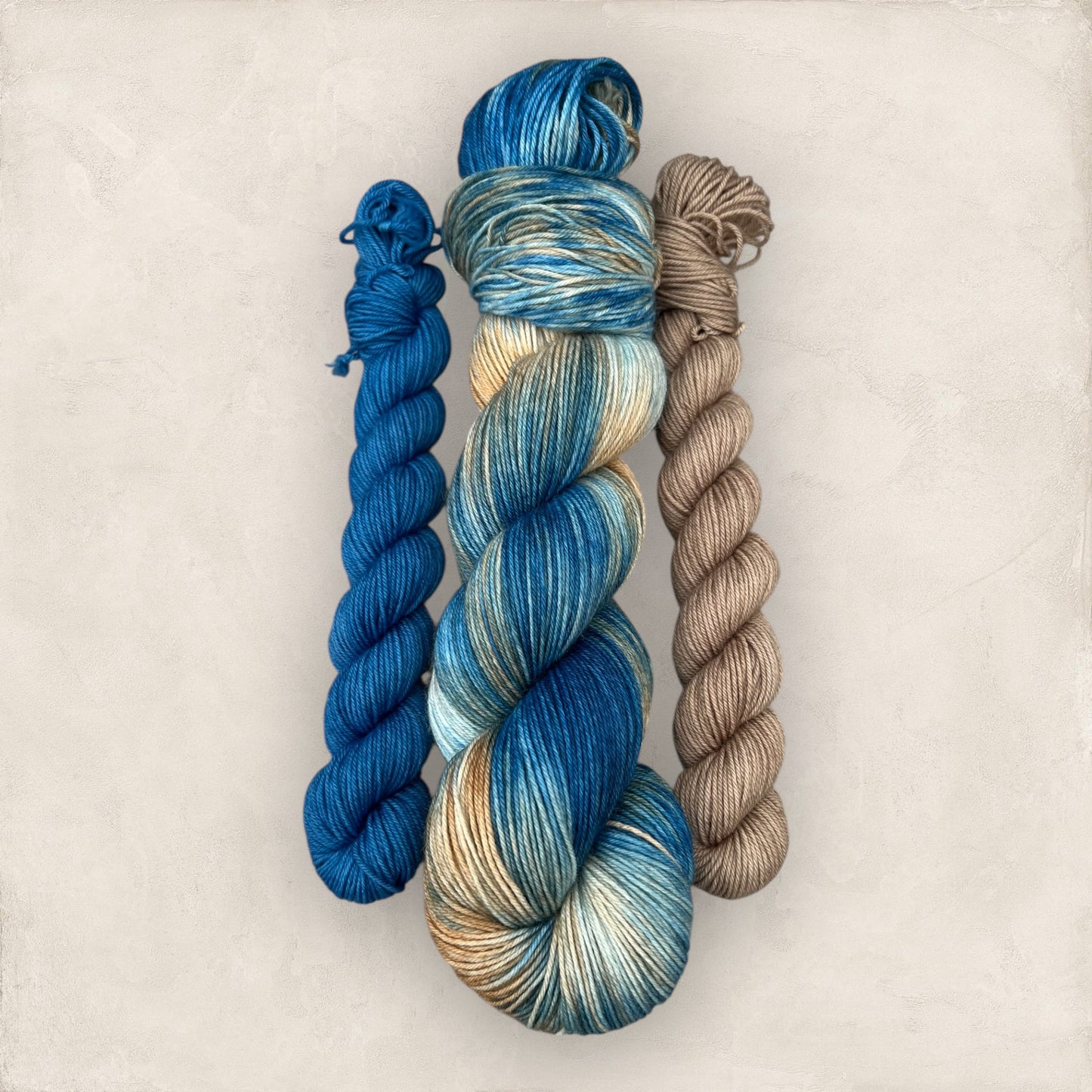 Indigo Drift Sock Set 4Ply Hand Dyed Yarn