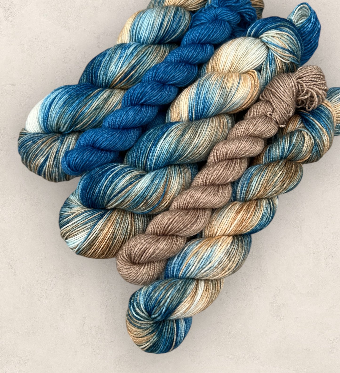 Indigo Drift Sock Set 4Ply Hand Dyed Yarn