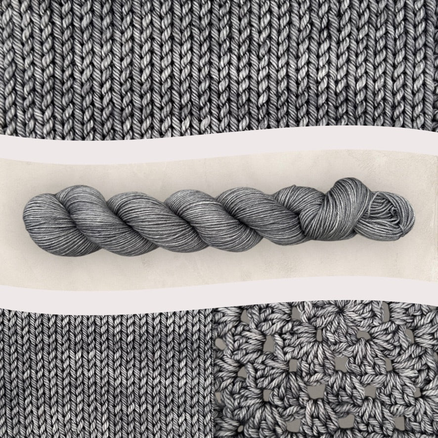 4 Ply or DK Yarn 100g- 50g - 20g -10g Skein grey M69