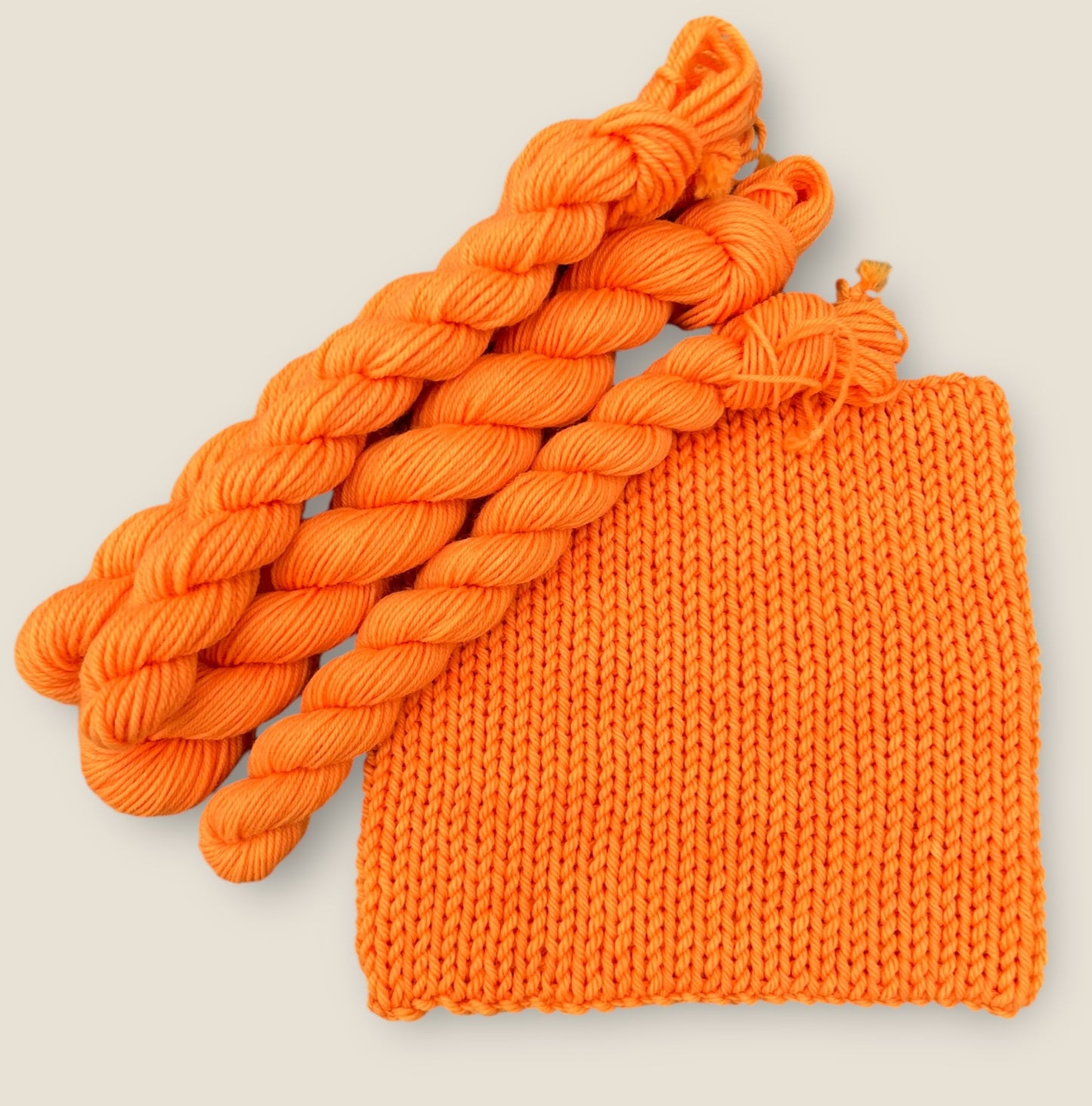 4 Ply / Sock or DK Yarn 100g- 50g - 20g -10g Neon Orange G03 image 2
