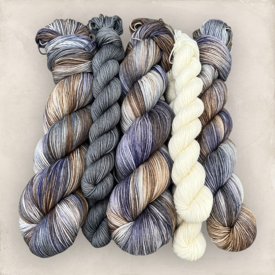 Frosted Heather Hand Dyed Yarn Sock Set 4Ply