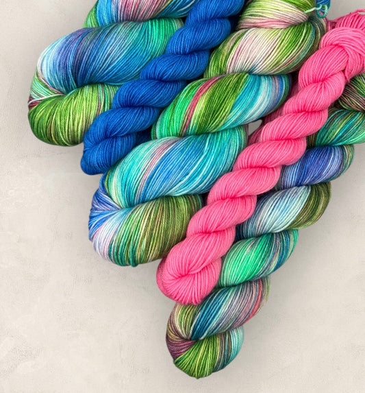 Fresh Bloom Hand Dyed Yarn Sock Set 4Ply