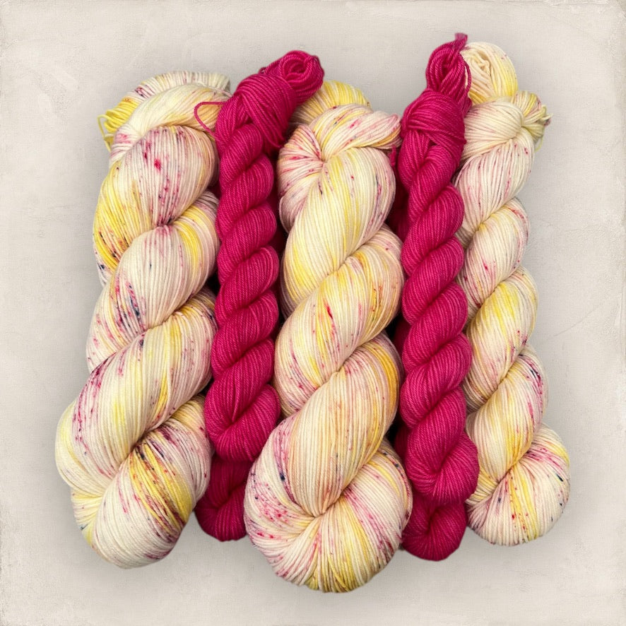 Sweet Zest Hand Dyed Yarn Sock Set 4Ply