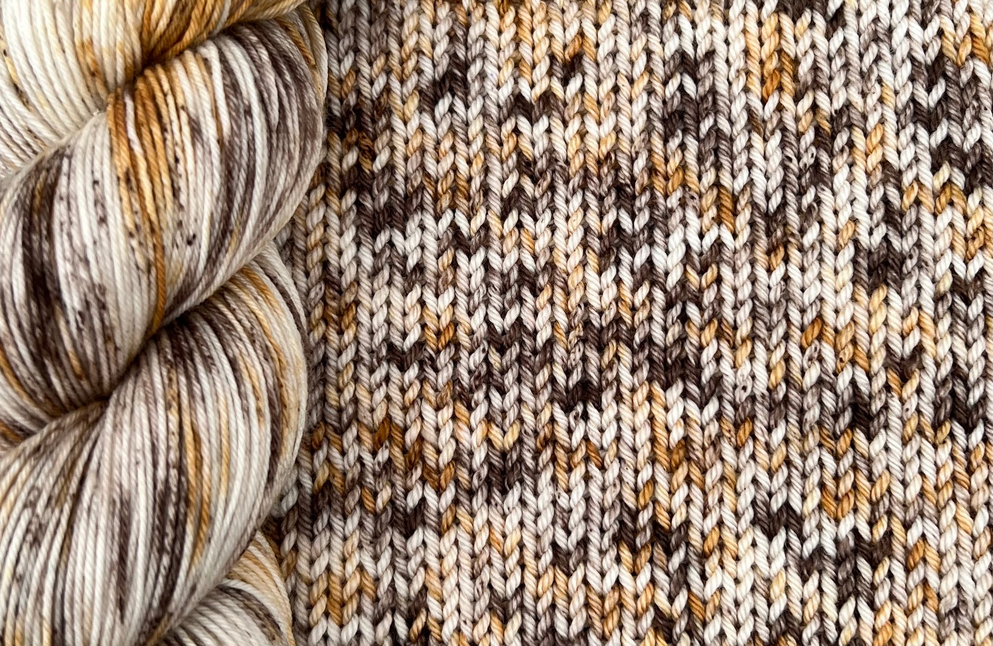 Mocha Swirl Sock Set  4 Ply Hand Dyed Yarn - Fingering Weight image 1