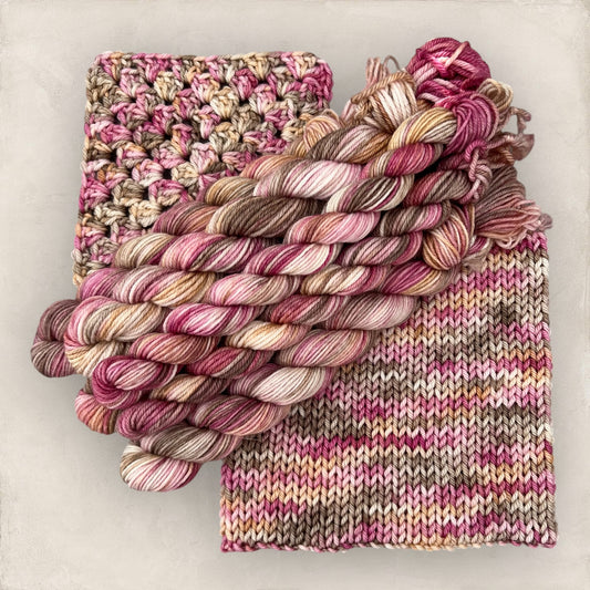 Berry Mocha 4 Ply - DK Yarn 20g - 10g Mini Skein P117 image 0