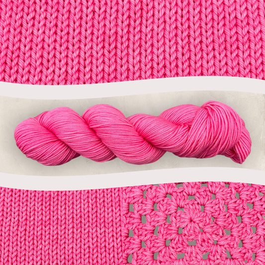 4 Ply or DK Yarn 100g- 50g - 20g -10g Hot Blossom Pink P118