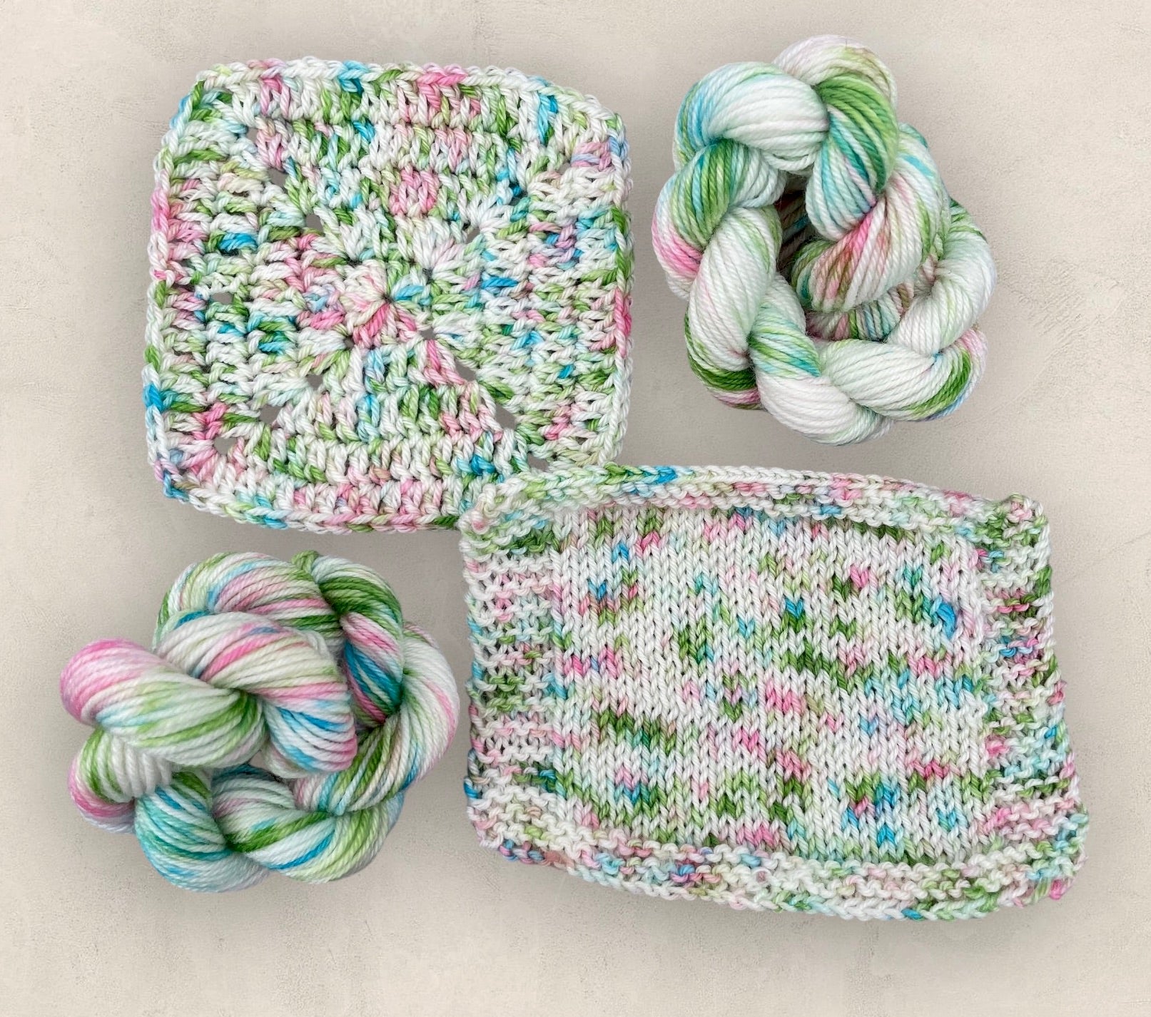 Ocean Flower 4 Ply or DK Yarn 20g - 10g Mini Skein M07 image 1