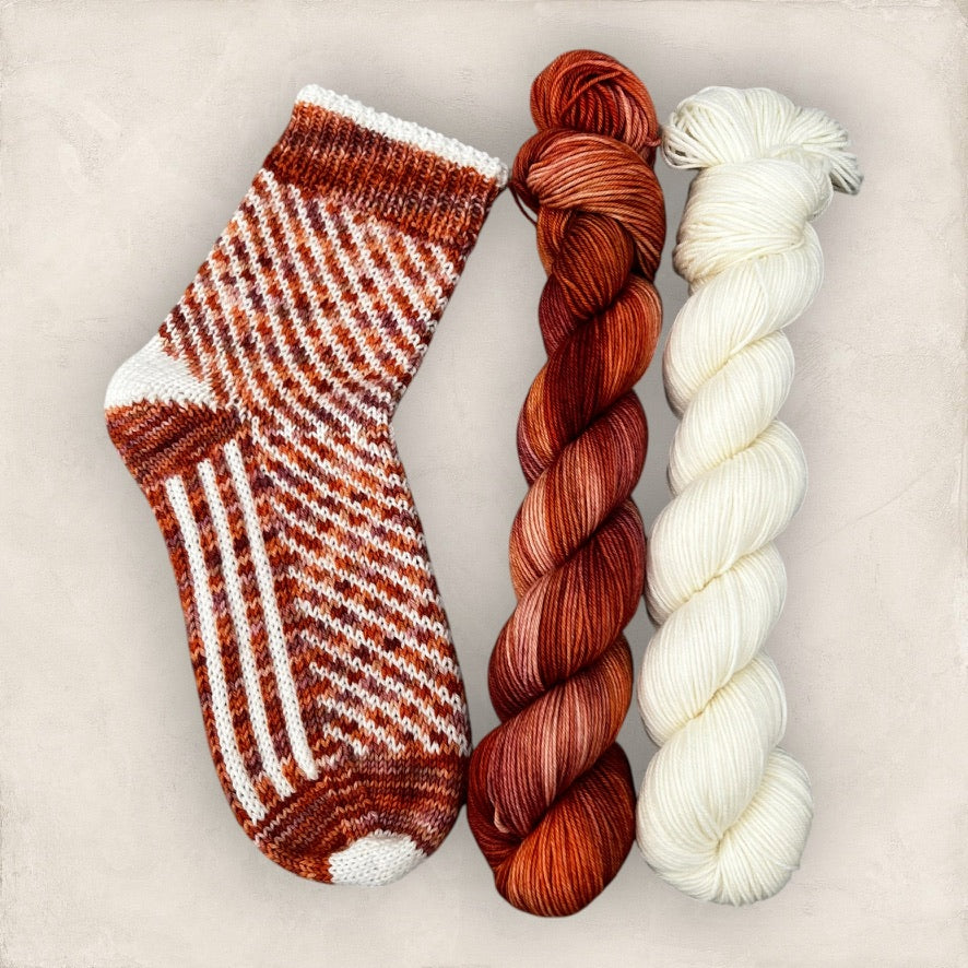 Harvest Flame set 2 x 50g or 100g Skeins 4ply / Sock Yarn