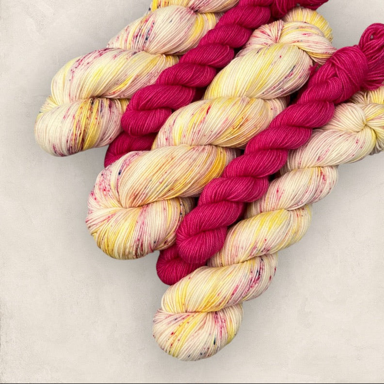 Sweet Zest Hand Dyed Yarn Sock Set 4Ply