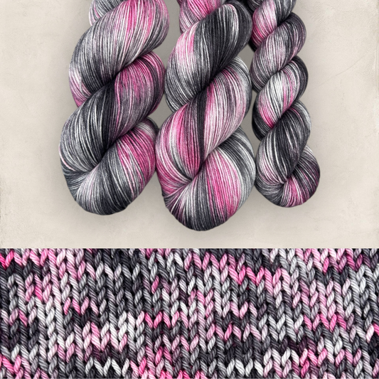 Midnight Blush DK Hand Dyed Yarn - Double Knitting
