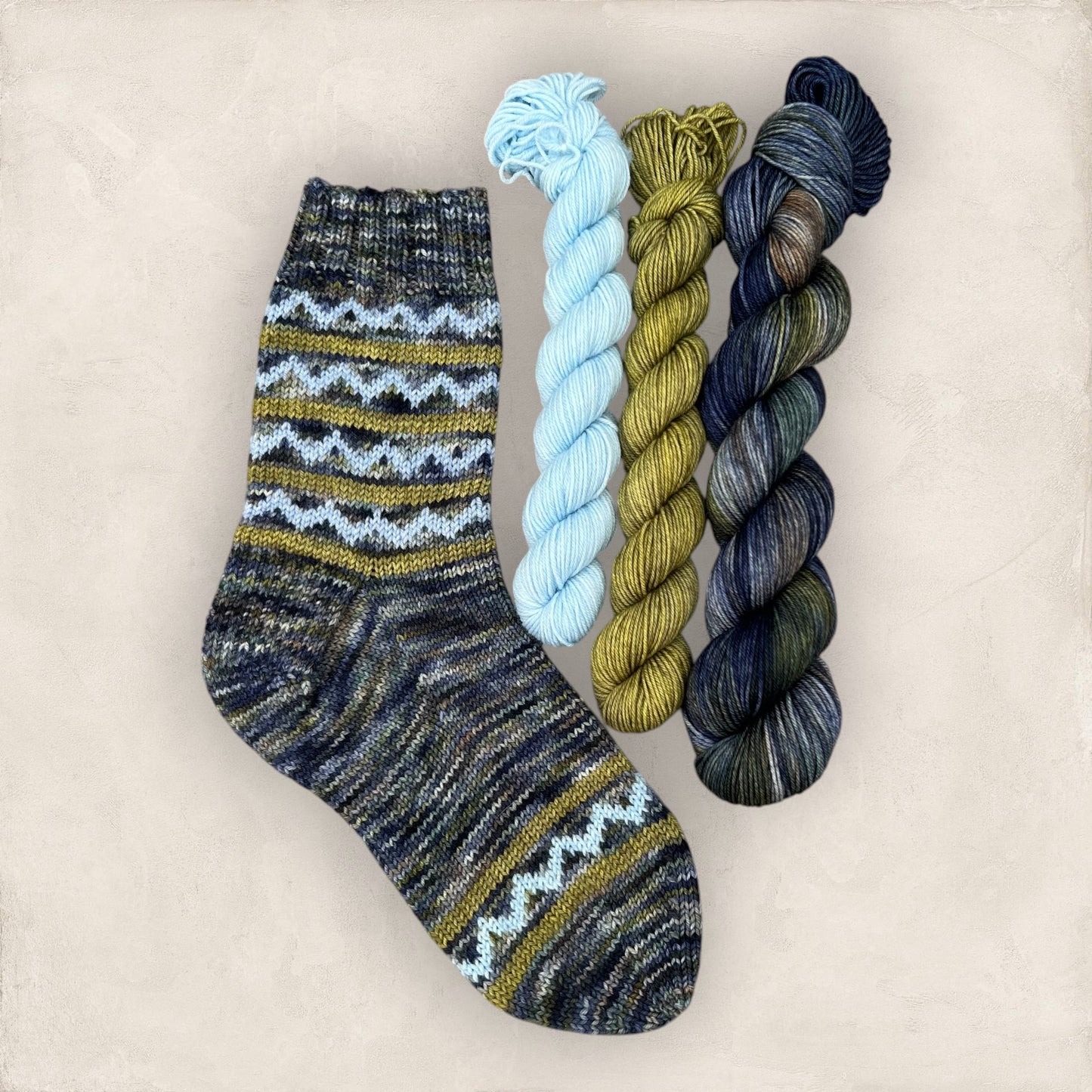 Deepwater Hand Dyed Yarn Sock Set 4Ply