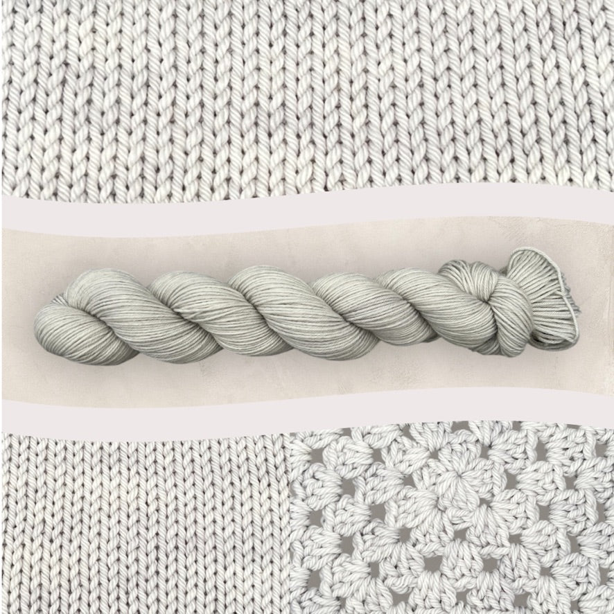4 Ply or DK Yarn 100g- 50g - 20g -10g Pearl Grey P75