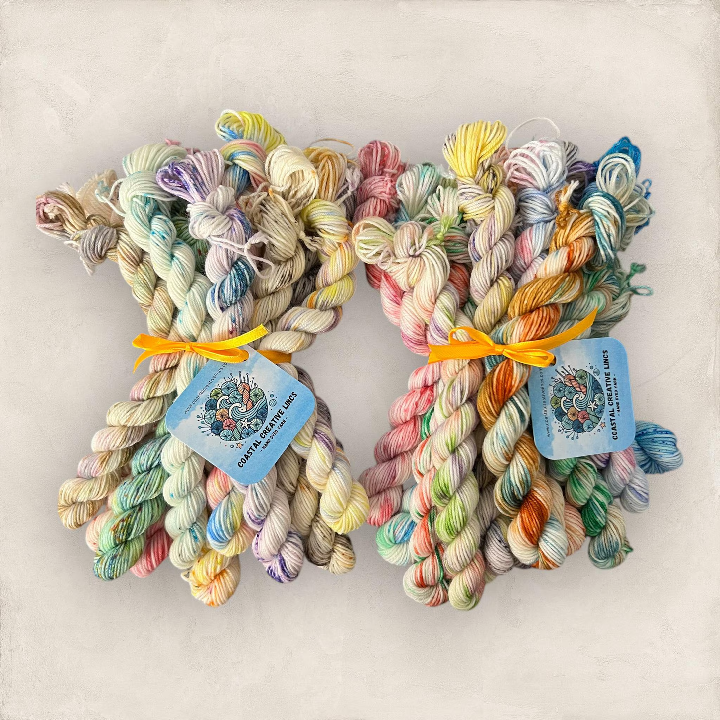 Hand Dyed Mystery Mini Skeins 24 x 10g  4Ply Yarn