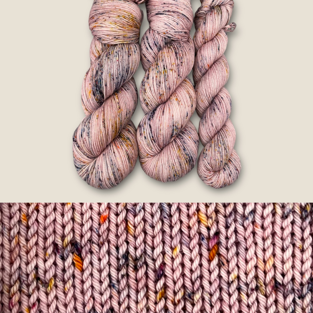 Rosewood Tweed Effect DK Hand Dyed Yarn