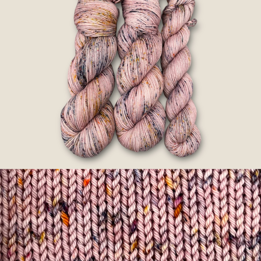 Rosewood Tweed Effect DK Hand Dyed Yarn