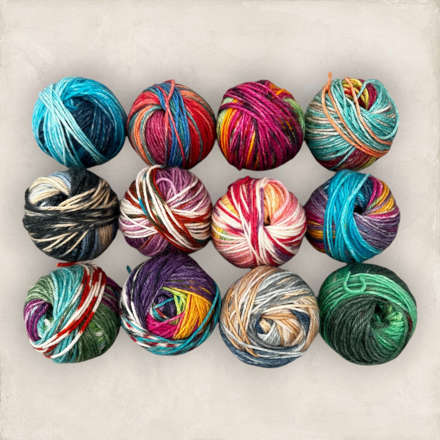 Opal Mini Skein Balls 24 X 10g Mix Colour / Pattern Bundle Variegated