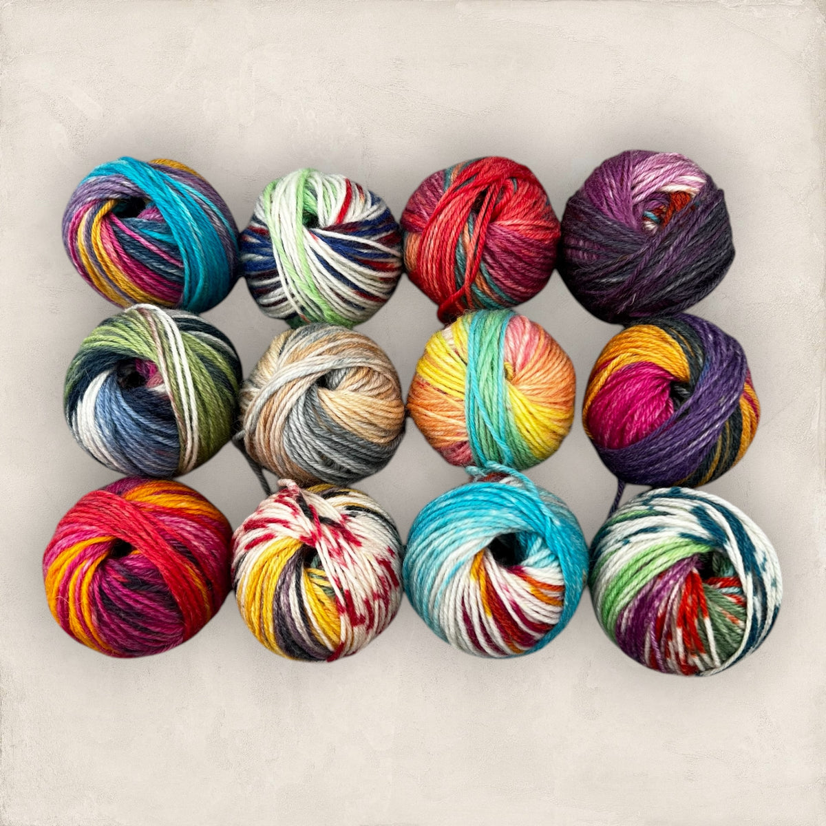 Opal Mini Skein Balls 24 X 10g Mix Colour / Pattern Bundle Variegated