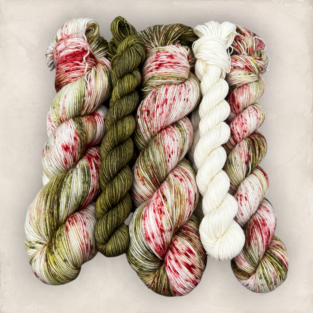 Holly & Ivy Hand Dyed Yarn Sock Set 4Ply