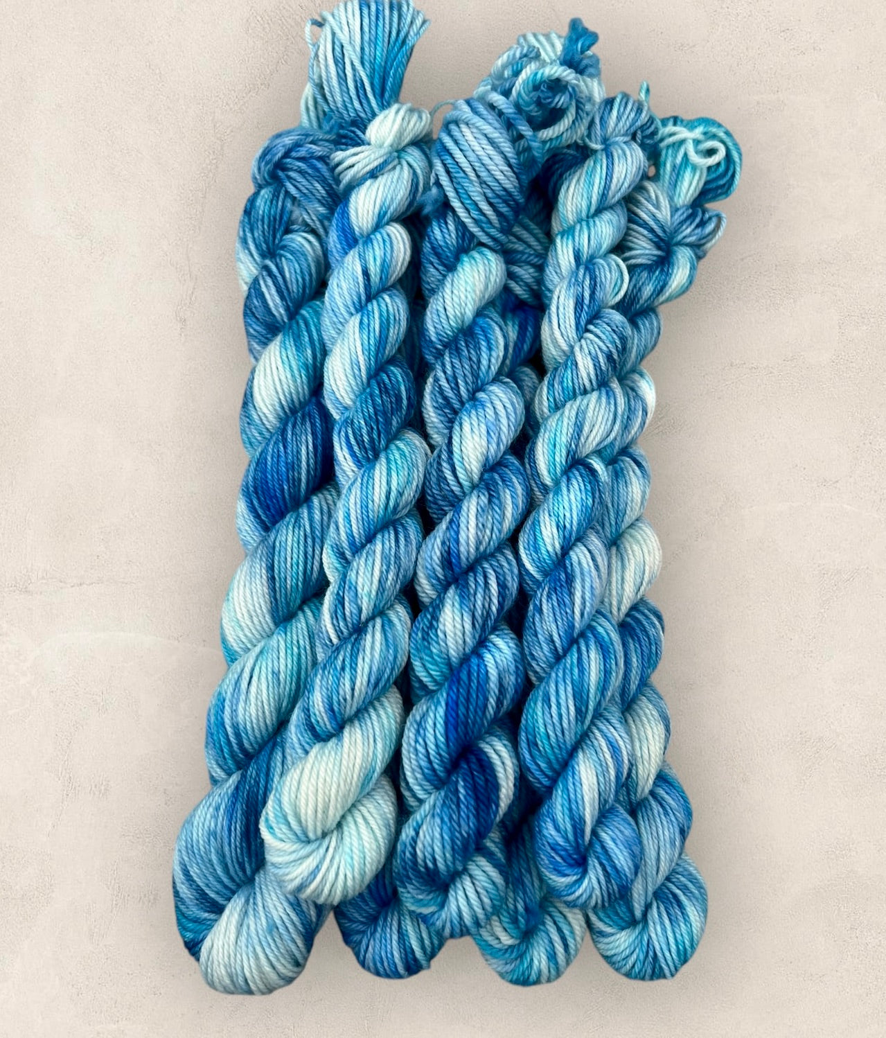 Azure 4 Ply or DK - Yarn 20g 10g Mini Skein M32 image 3