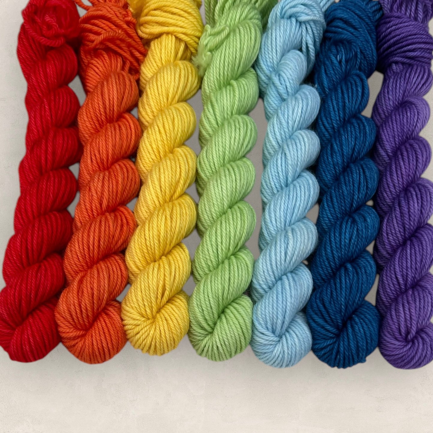 Rainbow Mini Skeins Set 7 x 20g 4 Ply / Sock - Fingering Weigh image 2