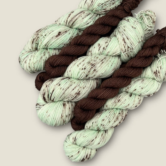 MintChoc Chip Sock Set 4 Ply - Fingering Weight image 0