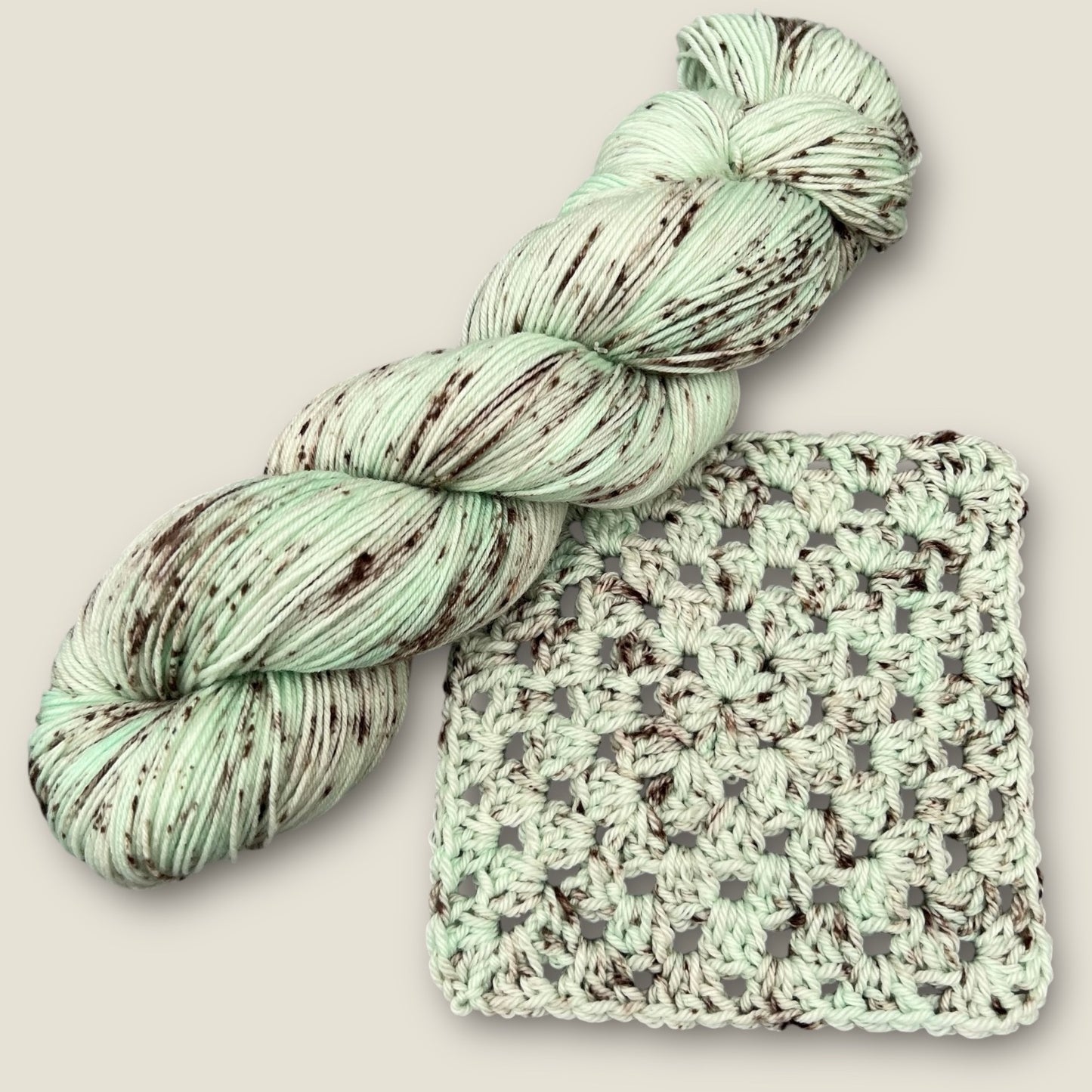 Mint Choc Chip 4 Ply Sock Yarn - Fingering Weight image 3