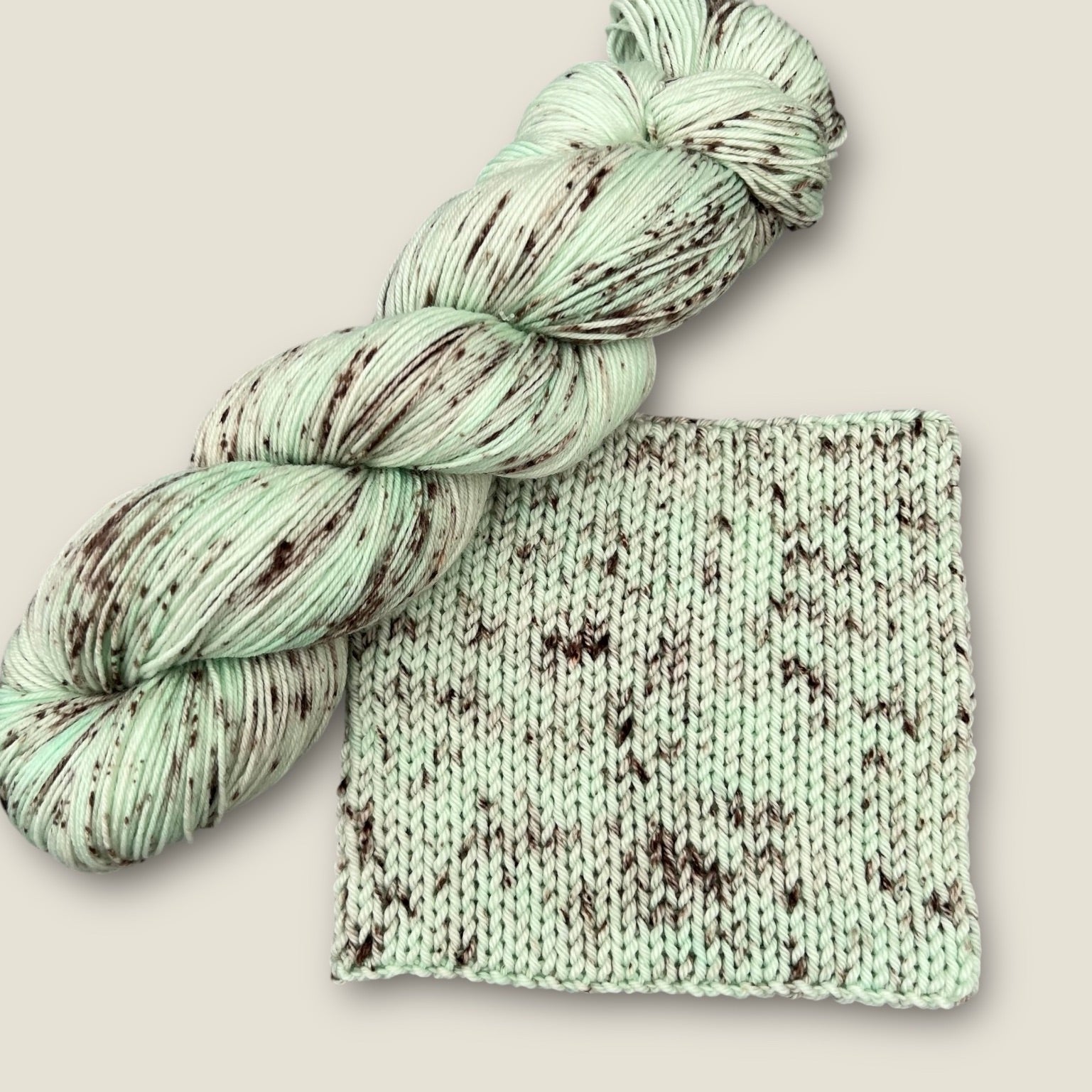 Mint Choc Chip DK Hand Dyed Yarn - Double Knitting image 2