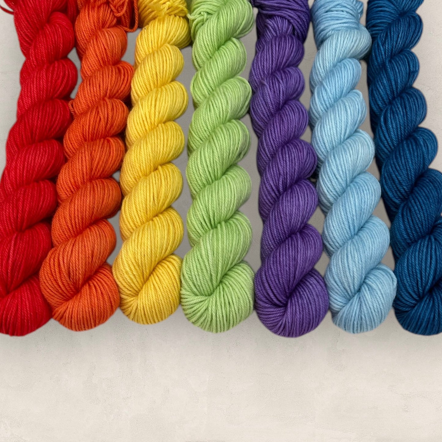 Rainbow Mini Skeins  7 x 20g  DK - Double Knitting image 2